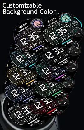 Smart Digital Black Watch Face screenshot 2