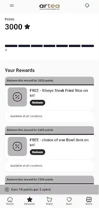 Artea Bubble Tea Rewards screenshot 2