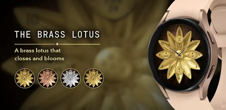 Brass Lotus Watch Face — Android app banner