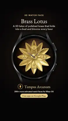 Brass Lotus Watch Face screenshot 3