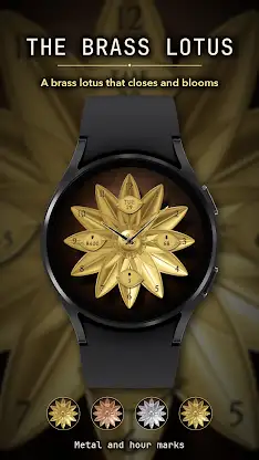 Brass Lotus Watch Face screenshot 1