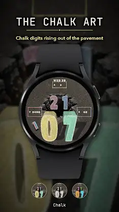 Chalk Art 3D Watch Face screenshot 1
