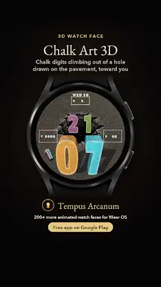 Chalk Art 3D Watch Face screenshot 3