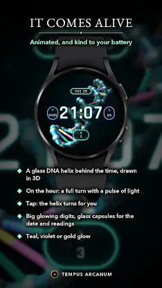 DNA Helix Glow Watch Face screenshot 2