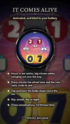 Ferris Wheel 3D Watch Face screenshot 2