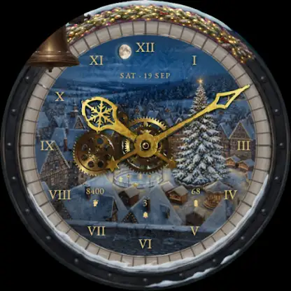 Winter Clock Tower Watch Face screenshot 4