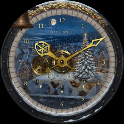 Winter Clock Tower Watch Face screenshot 3