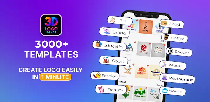 3D Logo Maker: AI Logo Creator — Android app banner