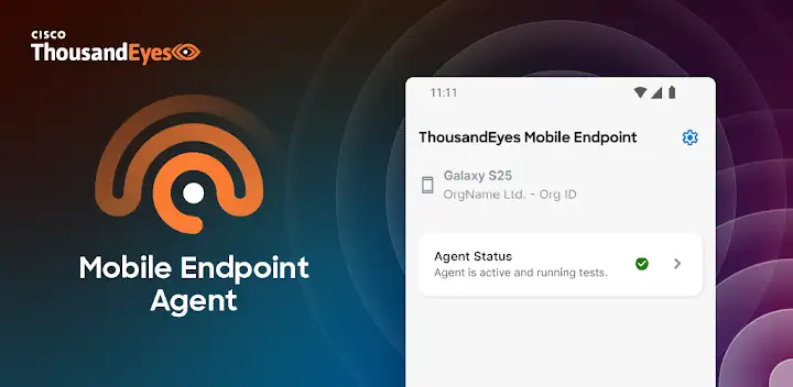 ThousandEyes Endpoint Agent — Android app banner