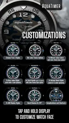 AquaTimer - Diver Watch Face screenshot 7