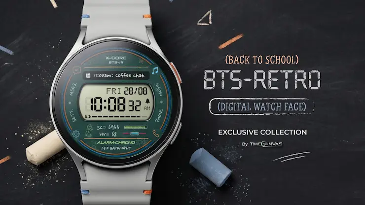 BTS Retro Digital Watch Face screenshot 1