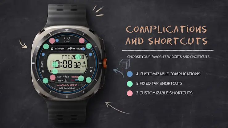 BTS Retro Digital Watch Face screenshot 3