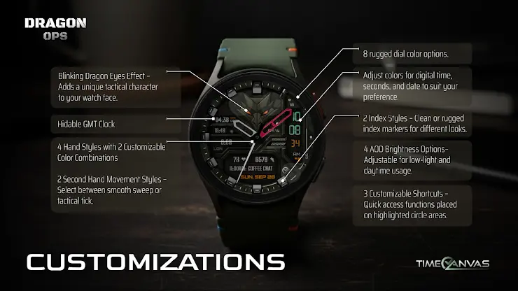 Dragon Ops : Hybrid Watch Face screenshot 3