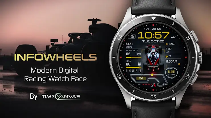 Info Wheels Digital Watch Face screenshot 1