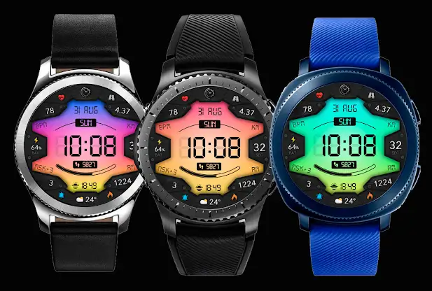 Digital Sunburst WS3 WatchFace screenshot 1