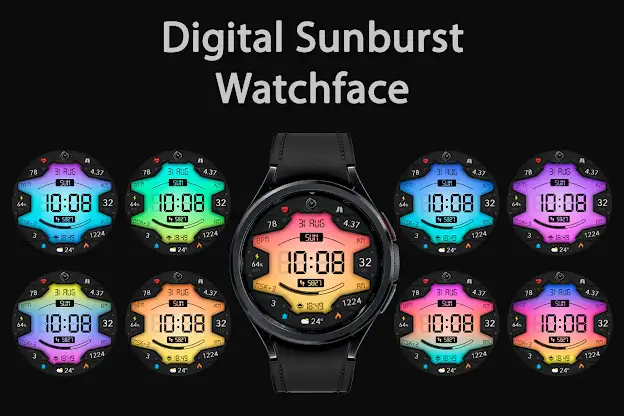 Digital Sunburst WS3 WatchFace screenshot 7