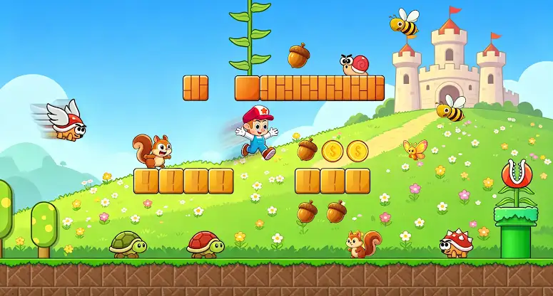Super Gino Bros - Jump & Run screenshot 1