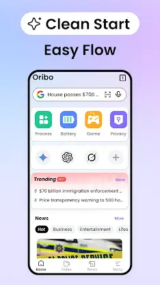 Oribo: Bright & Easy Browser screenshot 1