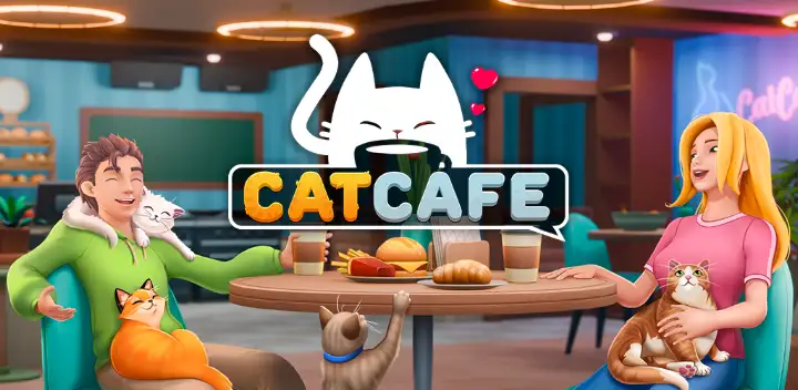 Cat Cafe: Pet Store Simulator — Android game banner