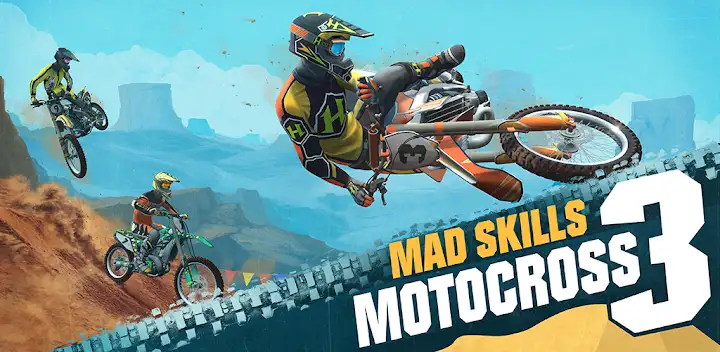 Mad Skills Motocross 3 — Android game banner