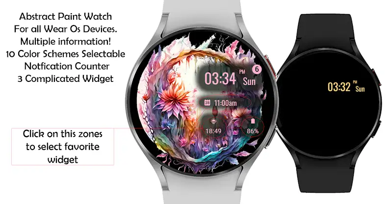 Abstract Paint Watch Face screenshot 1