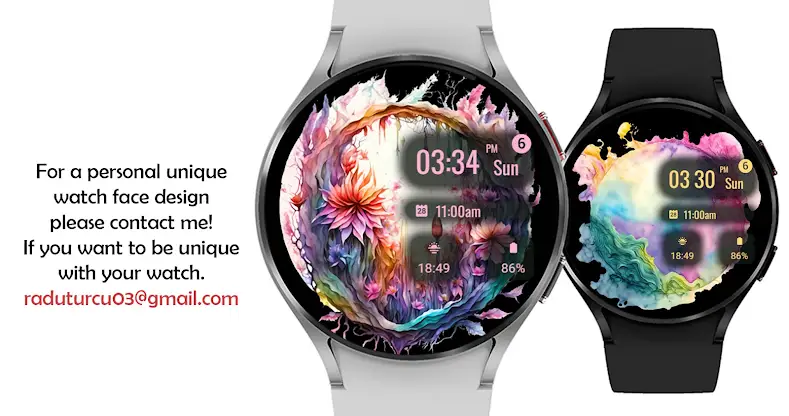 Abstract Paint Watch Face screenshot 7