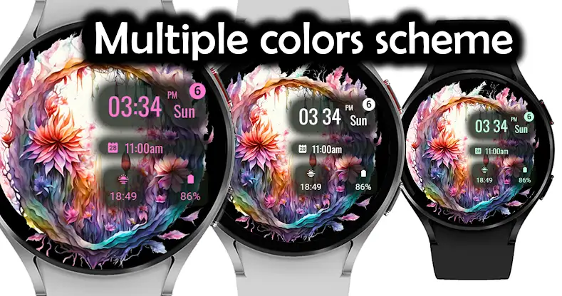 Abstract Paint Watch Face screenshot 2