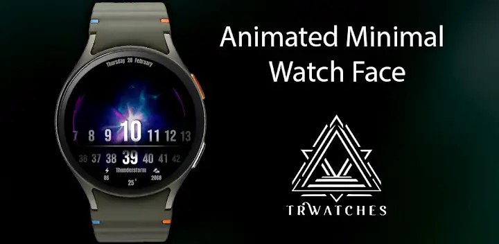 Animated Minimal Watch Face — Android app banner