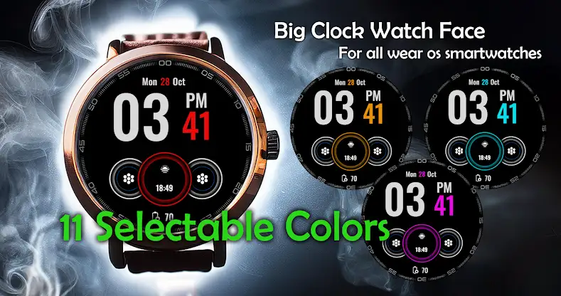 Big Digital Clock Watch Face screenshot 2