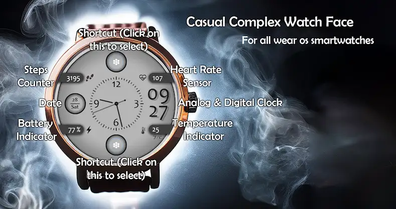 Casual Complex Watch Face screenshot 1
