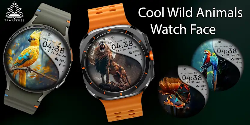 Cool Wild Animals Watch Face screenshot 3