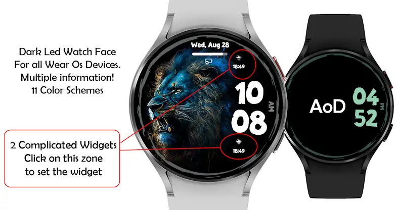 Dark Led Watch Face screenshot 5