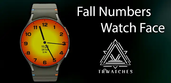 Fall Numbers Watch Face — Android app banner