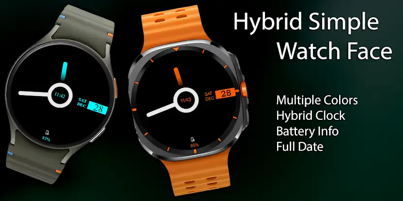 Hybrid Simple Watch Face screenshot 1
