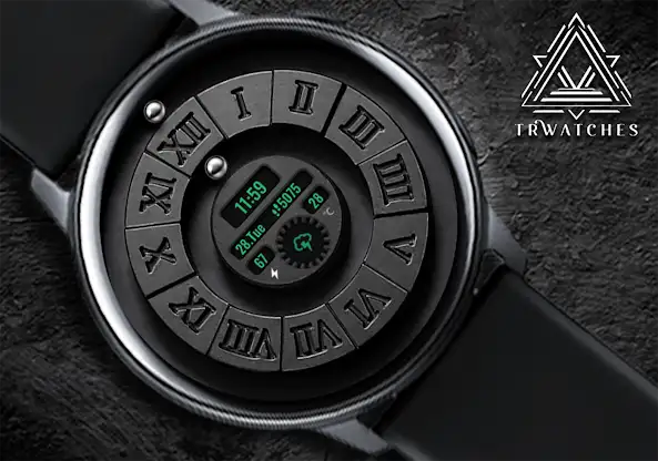 Magnetic Black Watch Face screenshot 2
