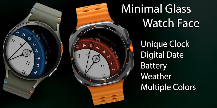 Minimal Glass Watch Face screenshot 1