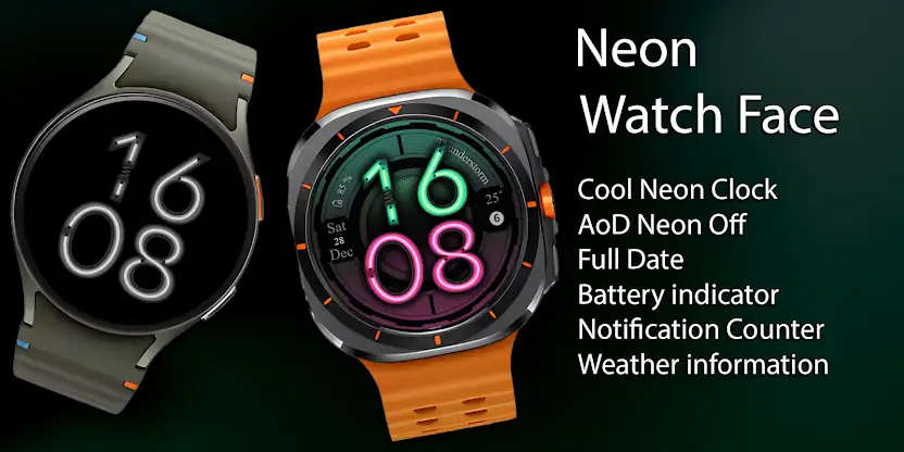 Neon Watch Face screenshot 1