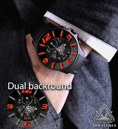Orange 3D Watch Face screenshot 2