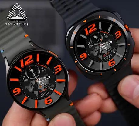 Orange 3D Watch Face screenshot 4