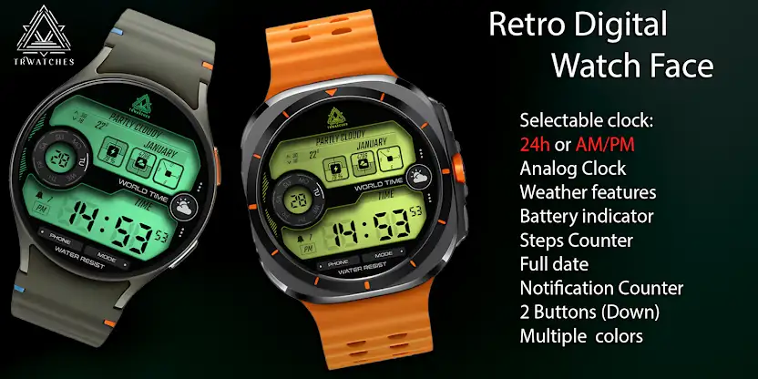 Retro Digital Watch Face screenshot 1