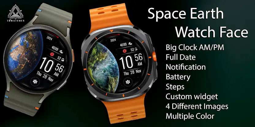 Space Earth Watch Face screenshot 1