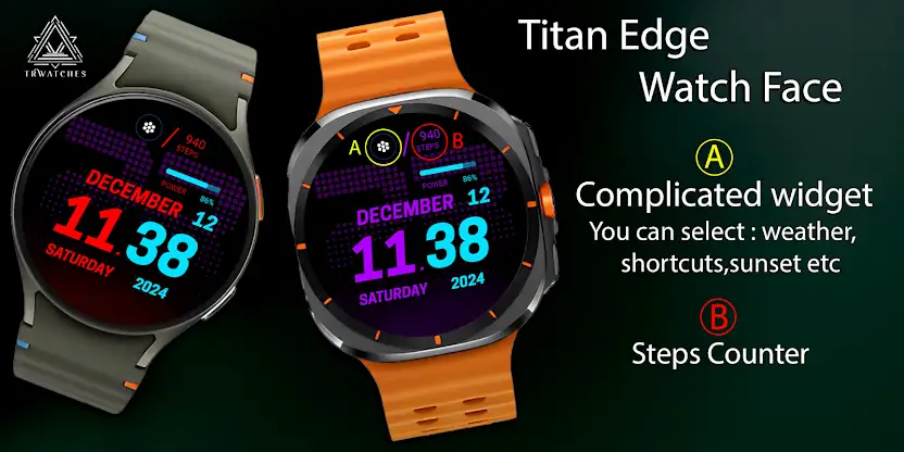 Titan Edge Watch Face screenshot 1