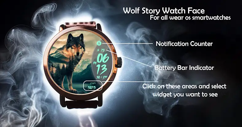Wolf Story Watch Face screenshot 1