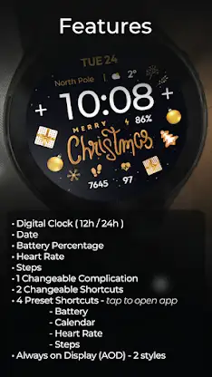 TVV Christmas 5 Watch Face screenshot 3
