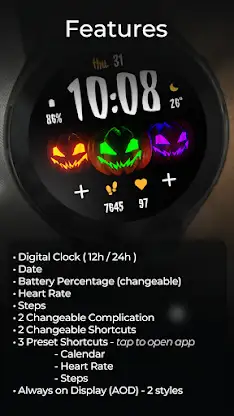 TVV Halloween 5 Watch Face screenshot 3