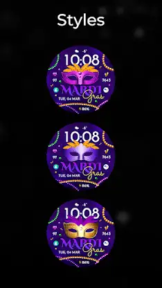 TVV Mardi Gras Watch Face screenshot 2