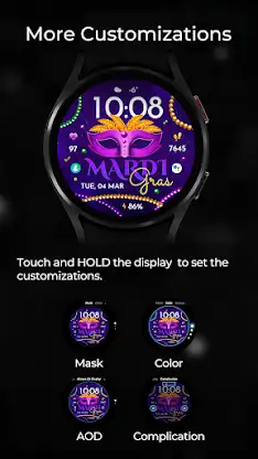 TVV Mardi Gras Watch Face screenshot 5