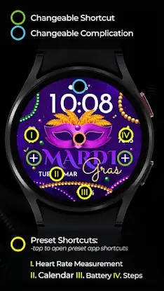 TVV Mardi Gras Watch Face screenshot 4