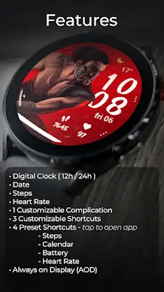 TVV Samurai Digital Watch Face screenshot 5
