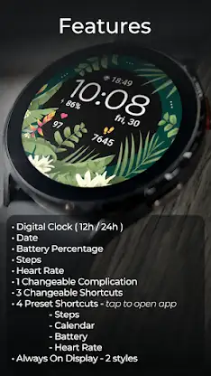TVV Tropical Summer Watch Face screenshot 4